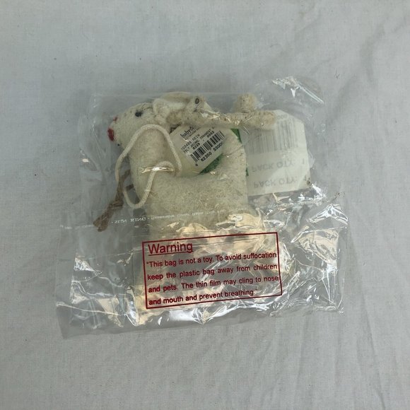 restoration hardware baby child reindeer red nose felt ornament 5" - Picture 5 of 5